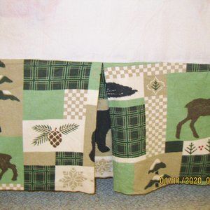 Sonoma Bed skirt rustic Outdoors bears cabins Queen bed skirt/ruffle